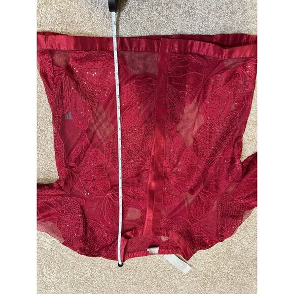 CHICOS 'NWT' TRAVELERS EMBELLISH NOVELTY JACKET in DEEP CHERRY Size M Petite 1P - Picture 10 of 10